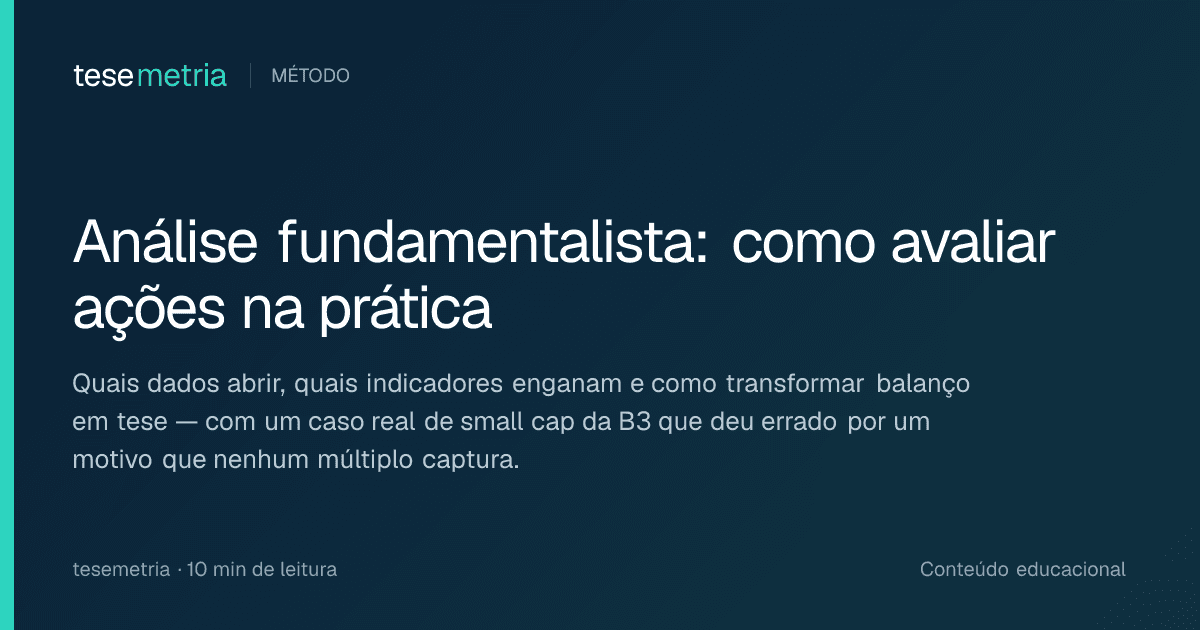Capa do artigo em destaque Análise fundamentalista: como avaliar ações na prática