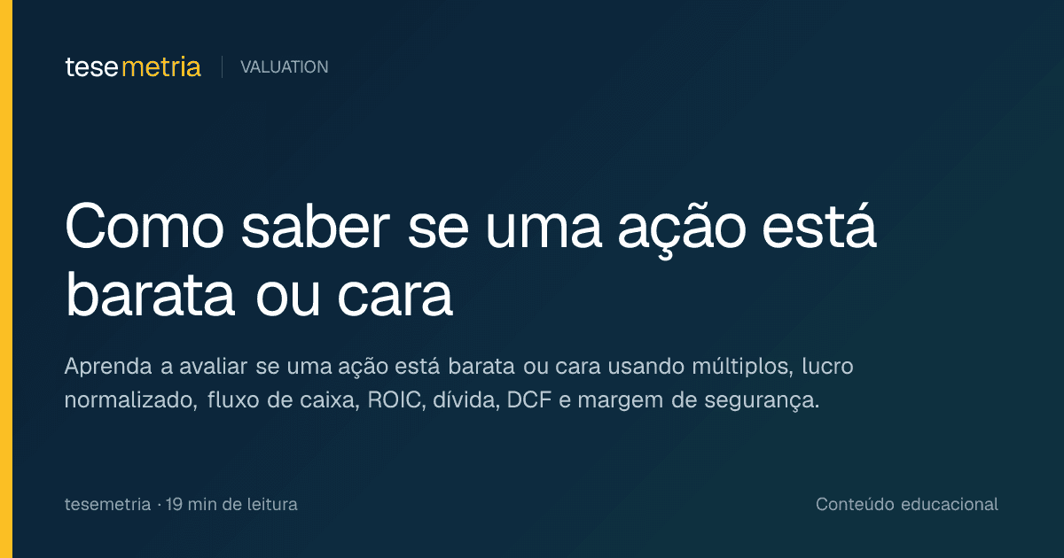 Capa do artigo Como saber se uma ação está barata ou cara