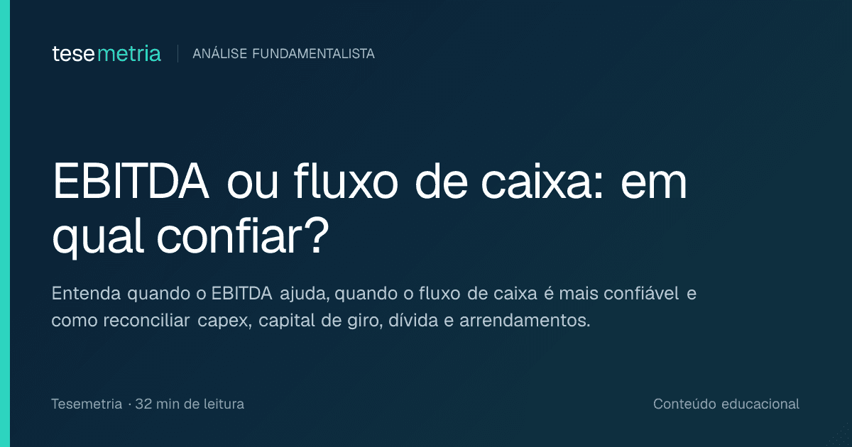 Capa do artigo EBITDA ou fluxo de caixa: em qual confiar?