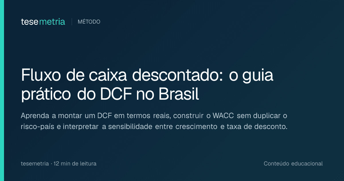 Capa do artigo Fluxo de caixa descontado: o guia prático do DCF no Brasil