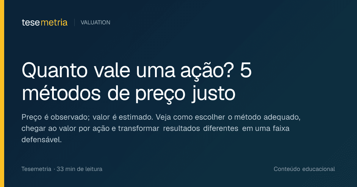 Capa do artigo Quanto vale uma ação? 5 métodos de preço justo